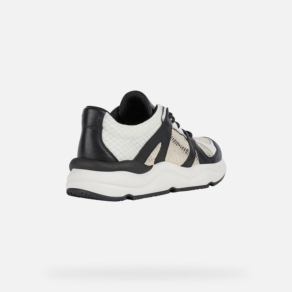 Geox Bayan Spor Ayakkabı Altın/Siyah - Topazio - XUJ-592074